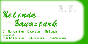 melinda baumstark business card